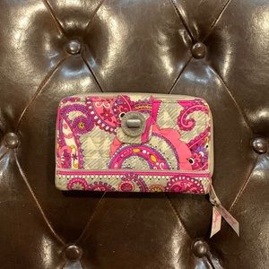 Vera Bradley Paisley Meets Plaid Large Wallet
